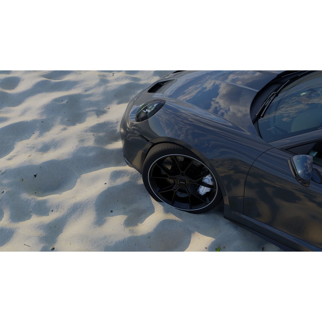 Automotive Render Scene 3D Model – Textured Blender File, Game Ready - View 5