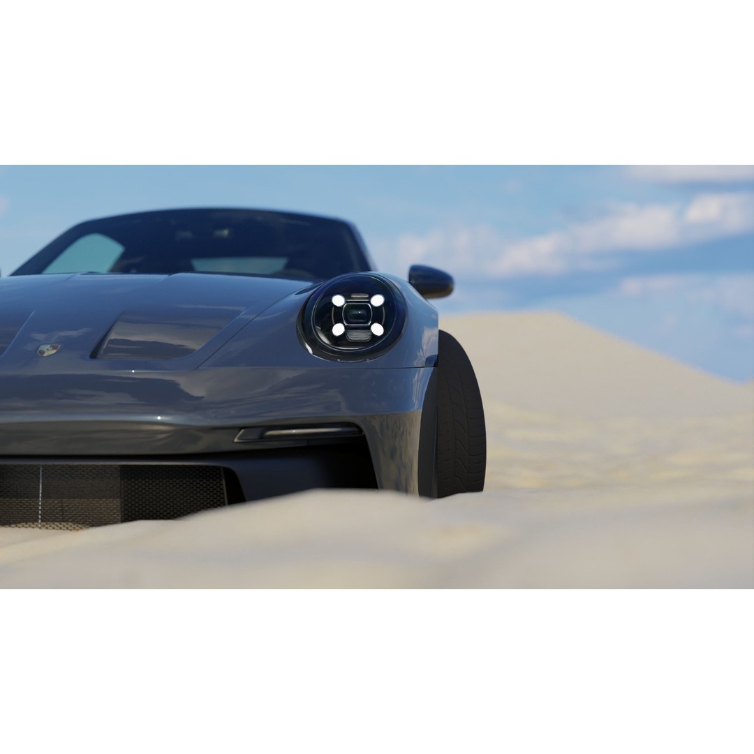 Automotive Render Scene 3D Model – Textured Blender File, Game Ready - View 6