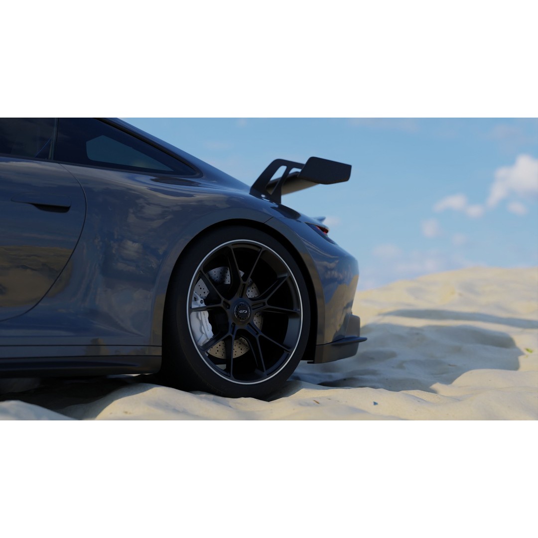 Automotive Render Scene 3D Model – Textured Blender File, Game Ready - View 8