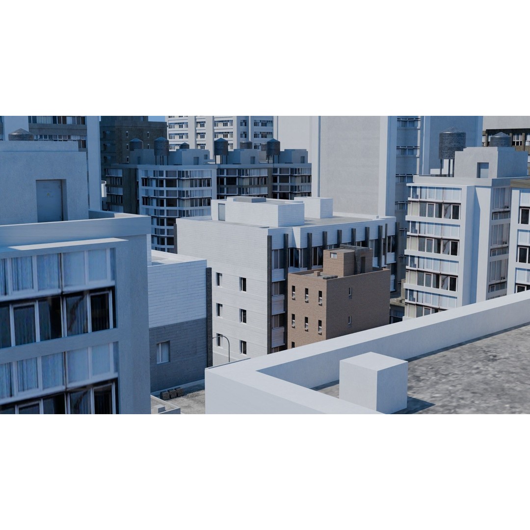 City Downtown Skyscraper 3D Model – Detailed Urban Asset for Games, Blender - View 20