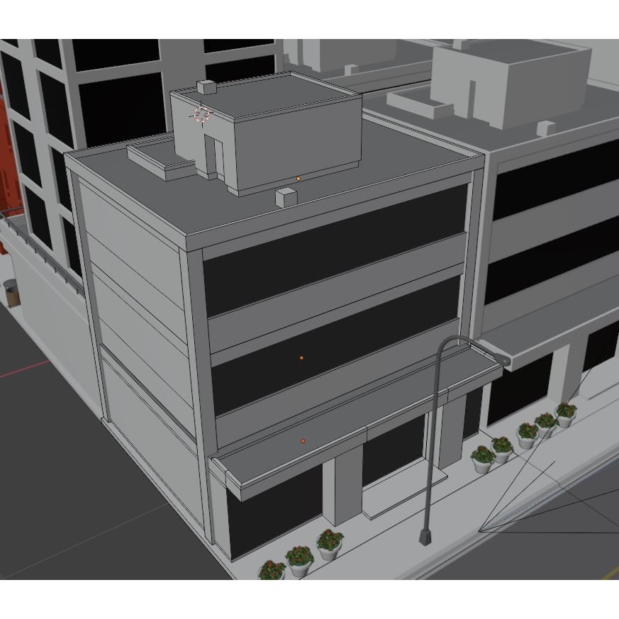 City Downtown Skyscraper 3D Model – Detailed Urban Asset for Games, Blender - View 27