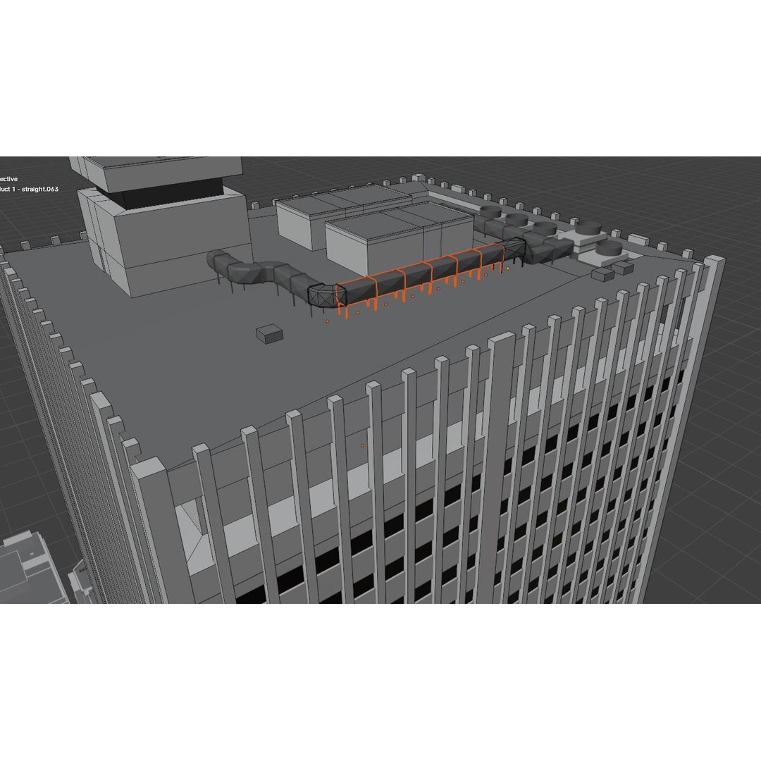 City Downtown Skyscraper 3D Model – Detailed Urban Asset for Games, Blender - View 29