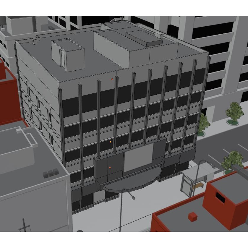 City Downtown Skyscraper 3D Model – Detailed Urban Asset for Games, Blender - View 32