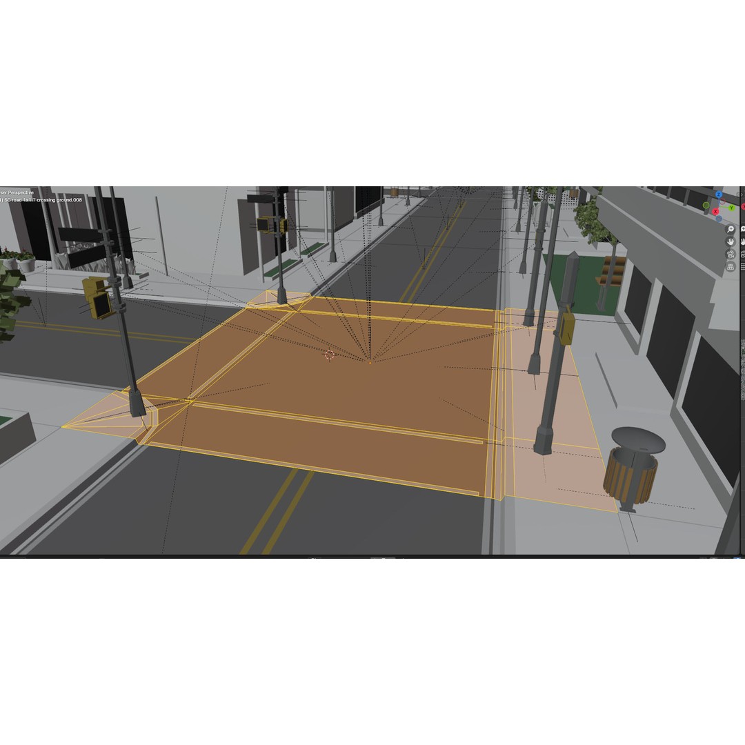 City Downtown Skyscraper 3D Model – Detailed Urban Asset for Games, Blender - View 34