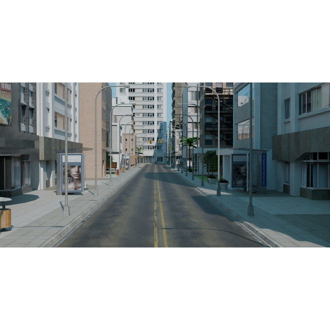 City Downtown Skyscraper 3D Model – Detailed Urban Asset for Games, Blender - View 35