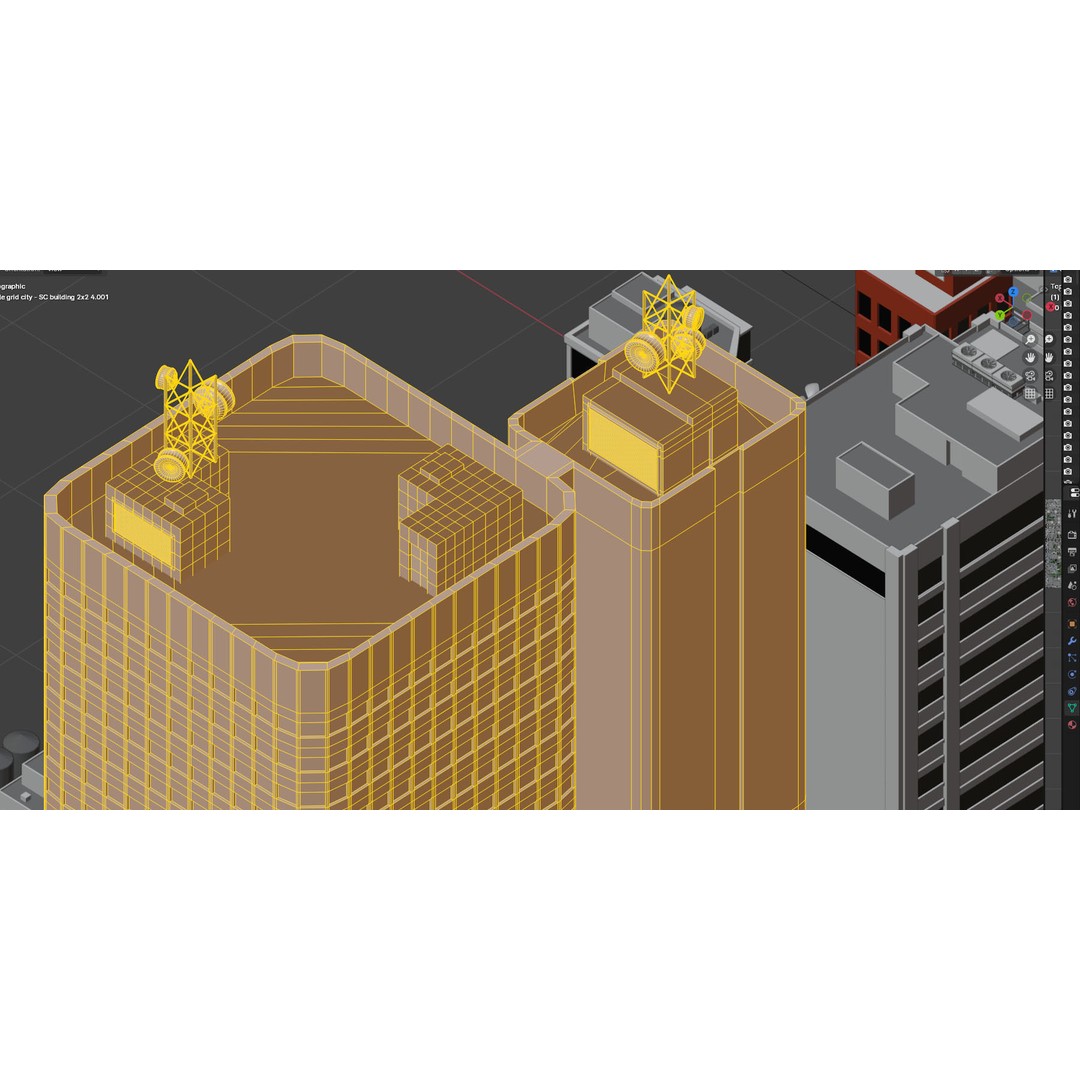 City Downtown Skyscraper 3D Model – Detailed Urban Asset for Games, Blender - View 42