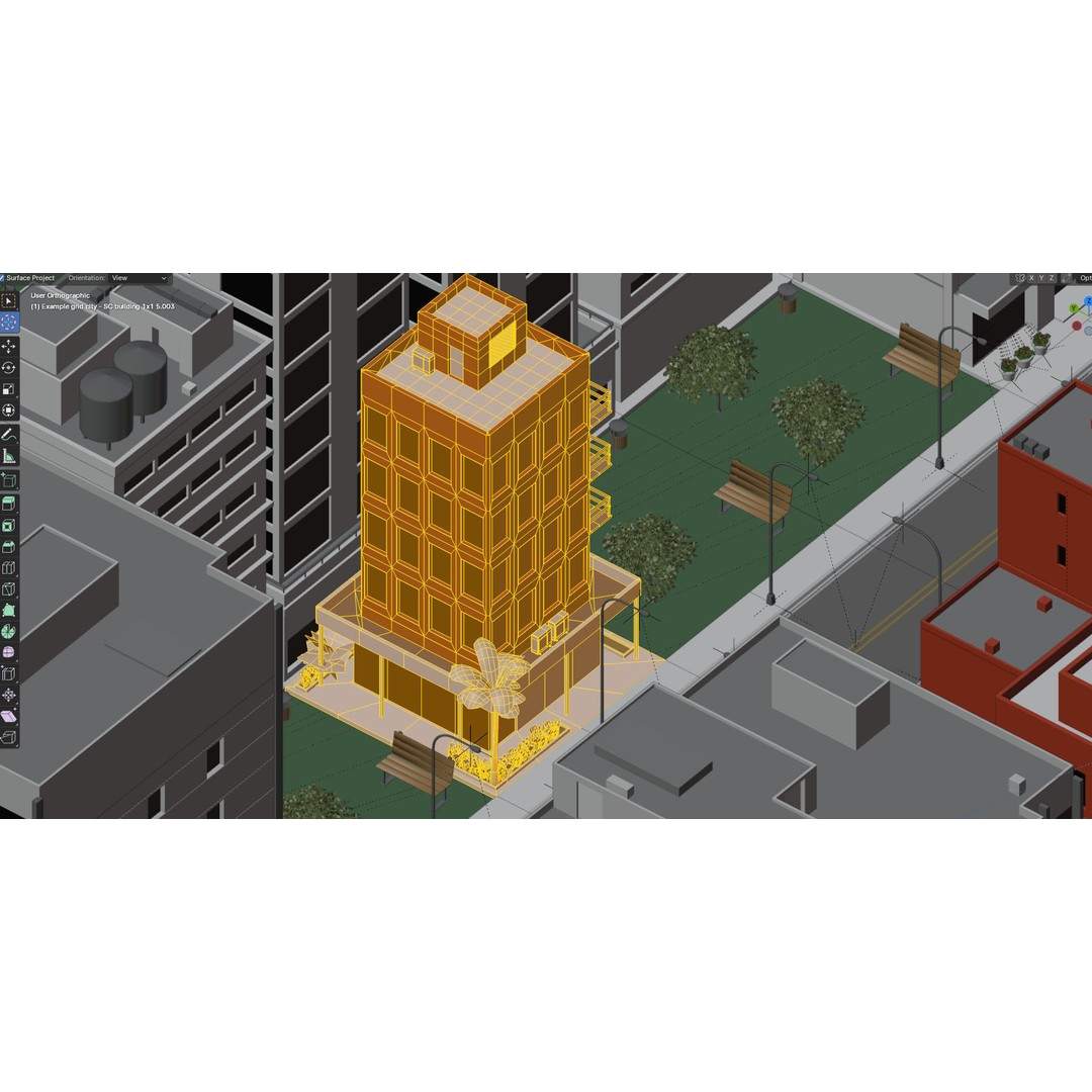 City Downtown Skyscraper 3D Model – Detailed Urban Asset for Games, Blender - View 56