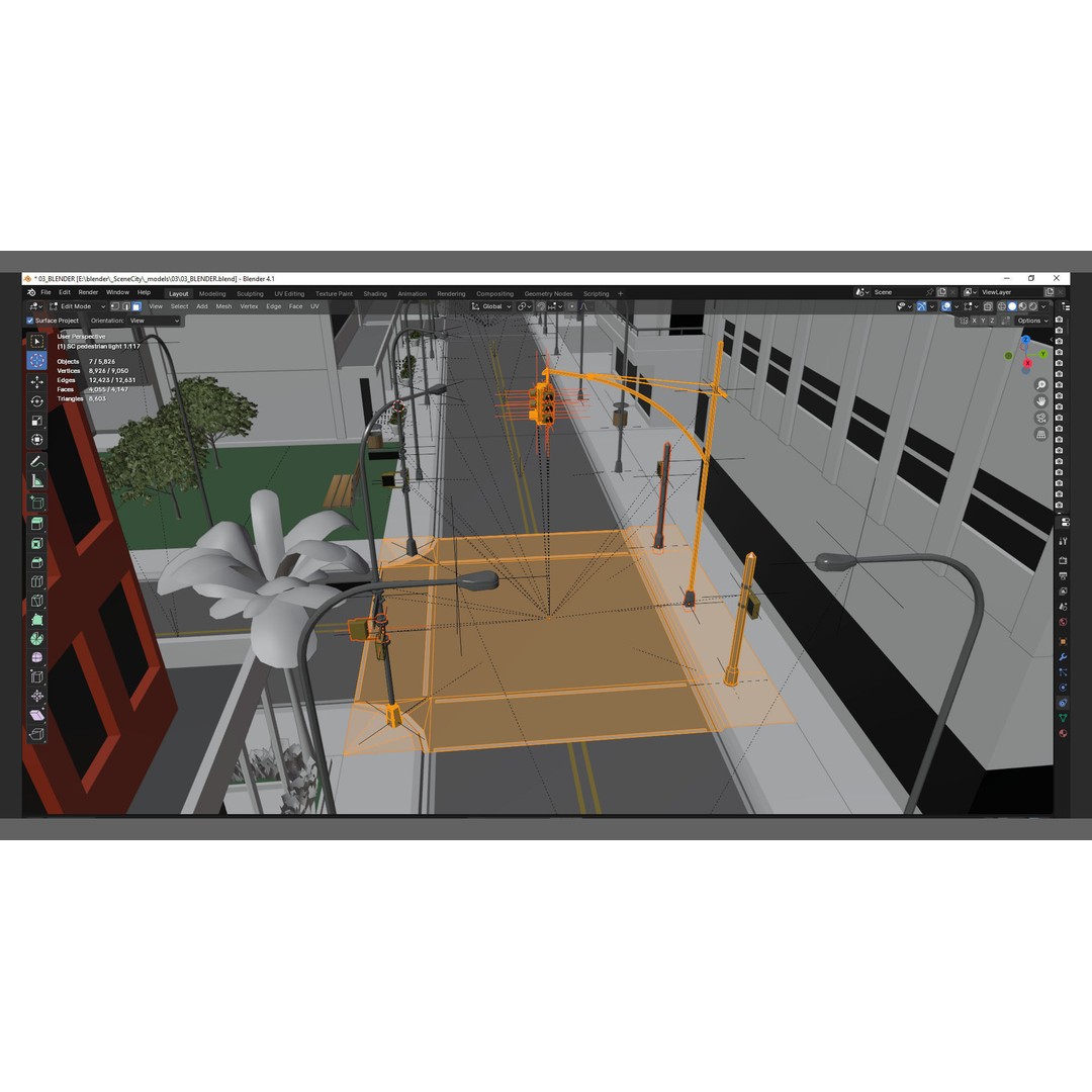 City Downtown Skyscraper 3D Model – Detailed Urban Asset for Games, Blender - View 70