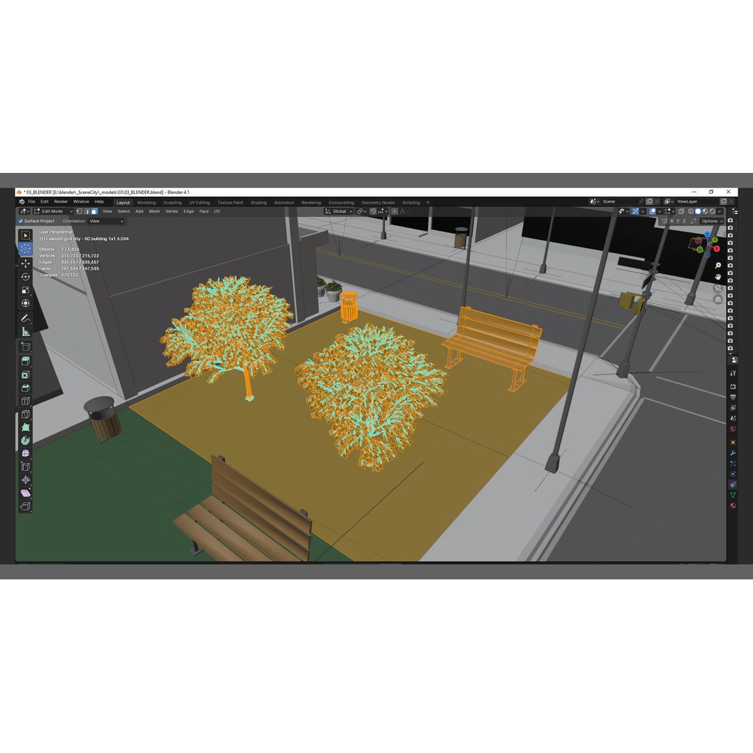 City Downtown Skyscraper 3D Model – Detailed Urban Asset for Games, Blender - View 72