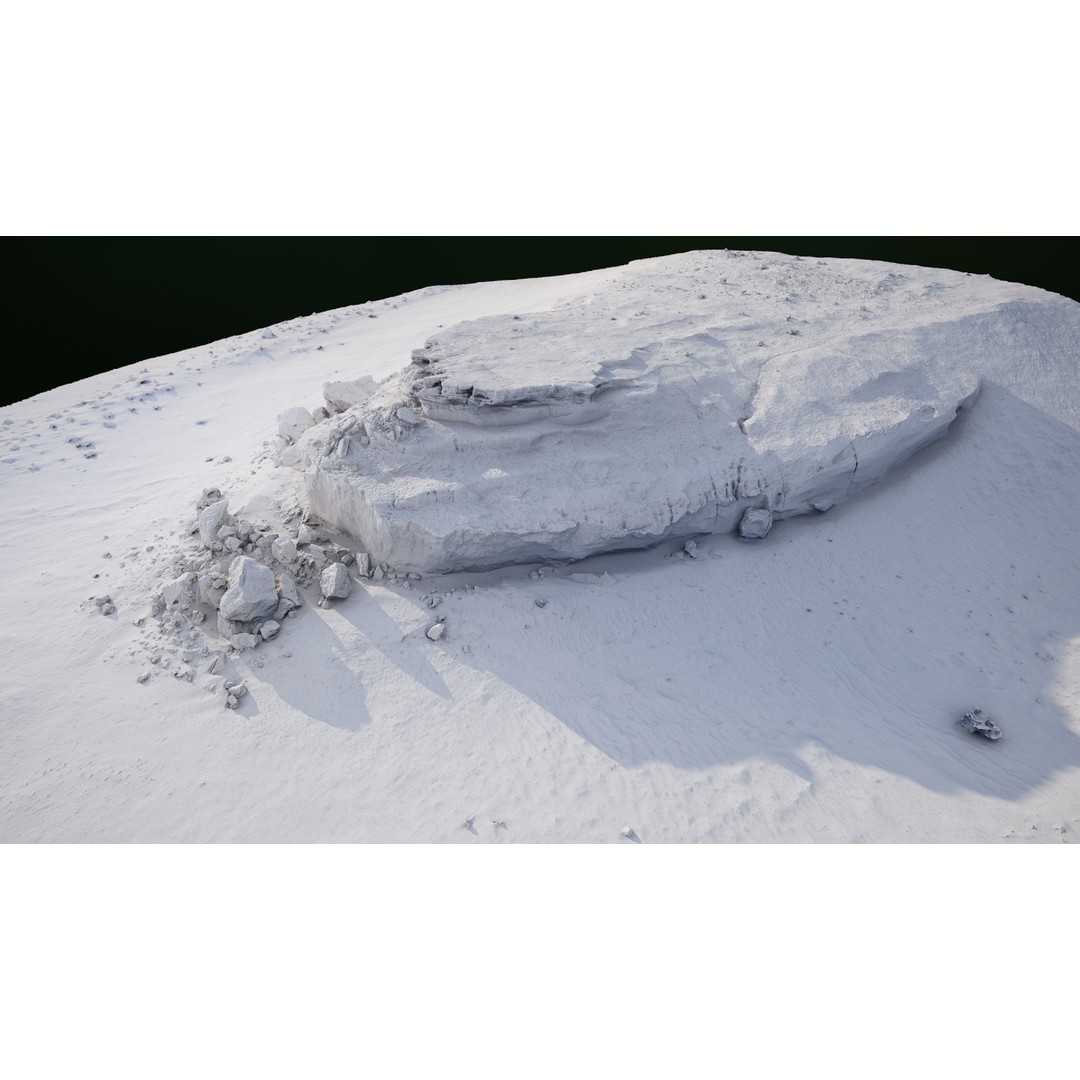 Desert Rock Formation 3D Model – High-Detail Terrain Asset, OBJ