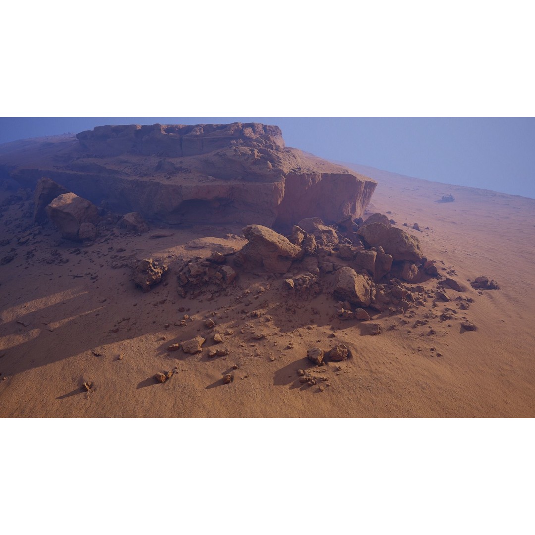 Desert Rock Formation 3D Model – High-Detail Terrain Asset, OBJ - View 16
