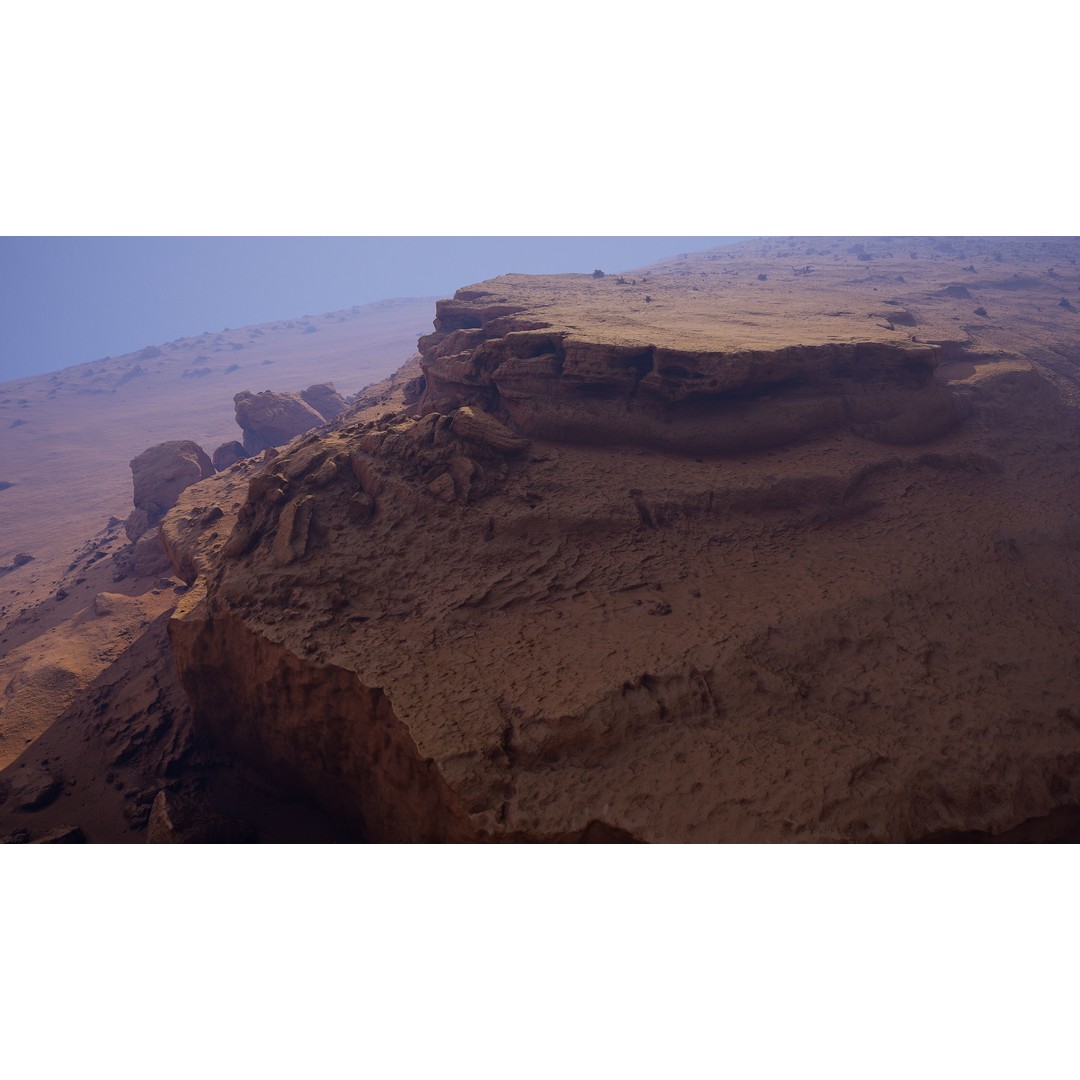 Desert Rock Formation 3D Model – High-Detail Terrain Asset, OBJ - View 17
