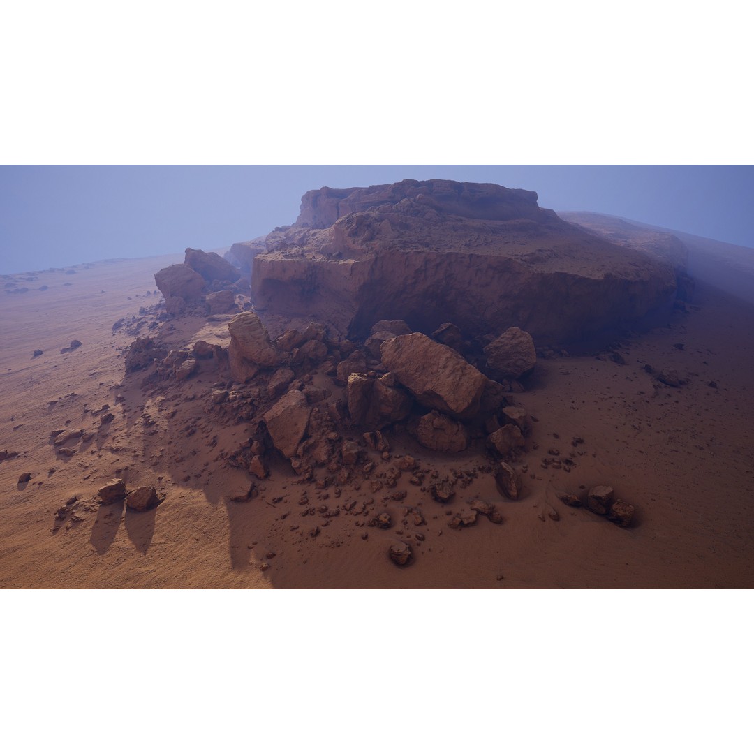 Desert Rock Formation 3D Model – High-Detail Terrain Asset, OBJ - View 18