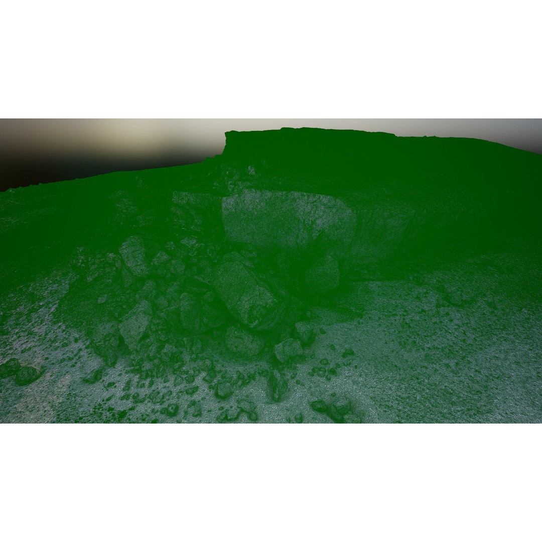Desert Rock Formation 3D Model – High-Detail Terrain Asset, OBJ - View 24
