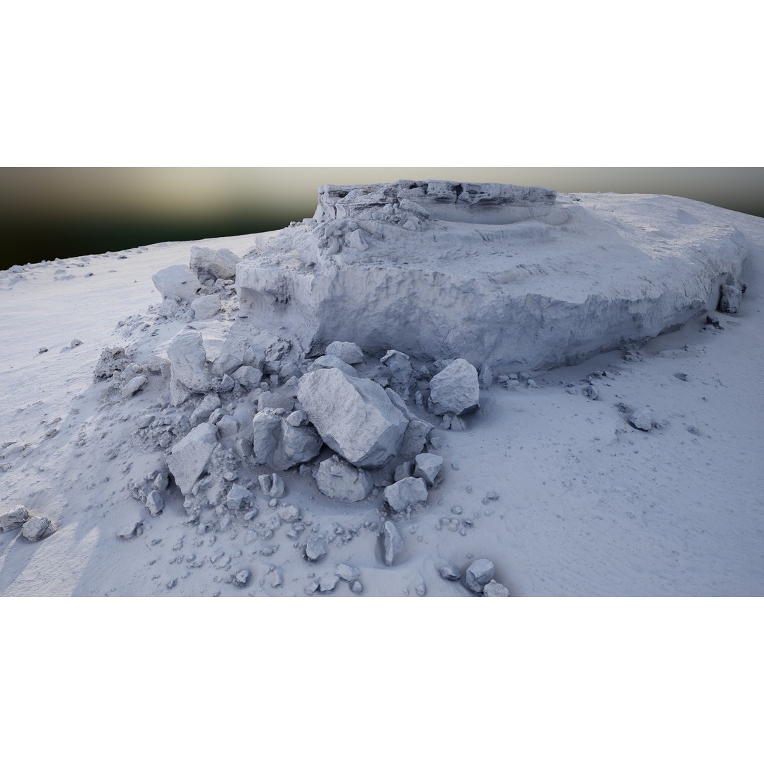 Desert Rock Formation 3D Model – High-Detail Terrain Asset, OBJ - View 25