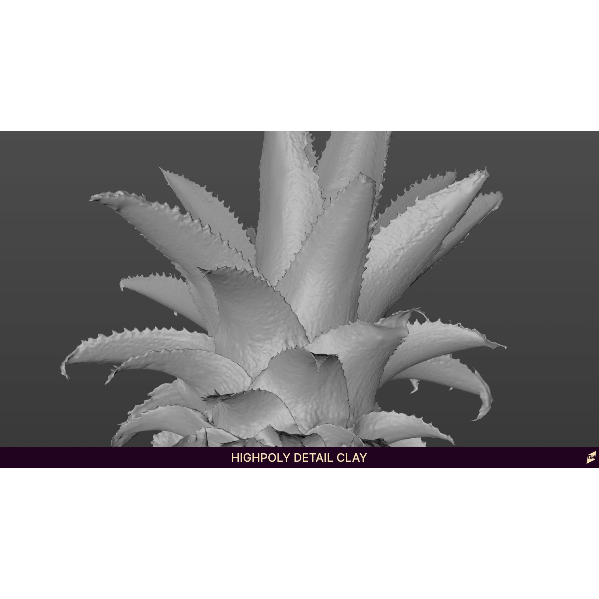 Baby Mini Pineapple - Low-Poly Game-Ready 3D Model - View 12