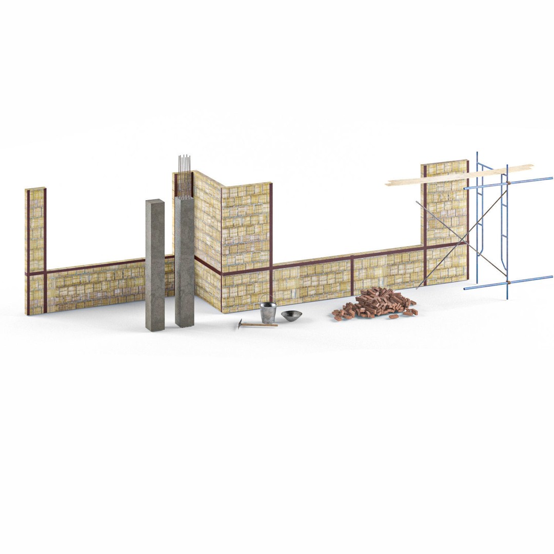 Modular Construction Site 3D Model – Low Poly Game Asset, FBX - View 15