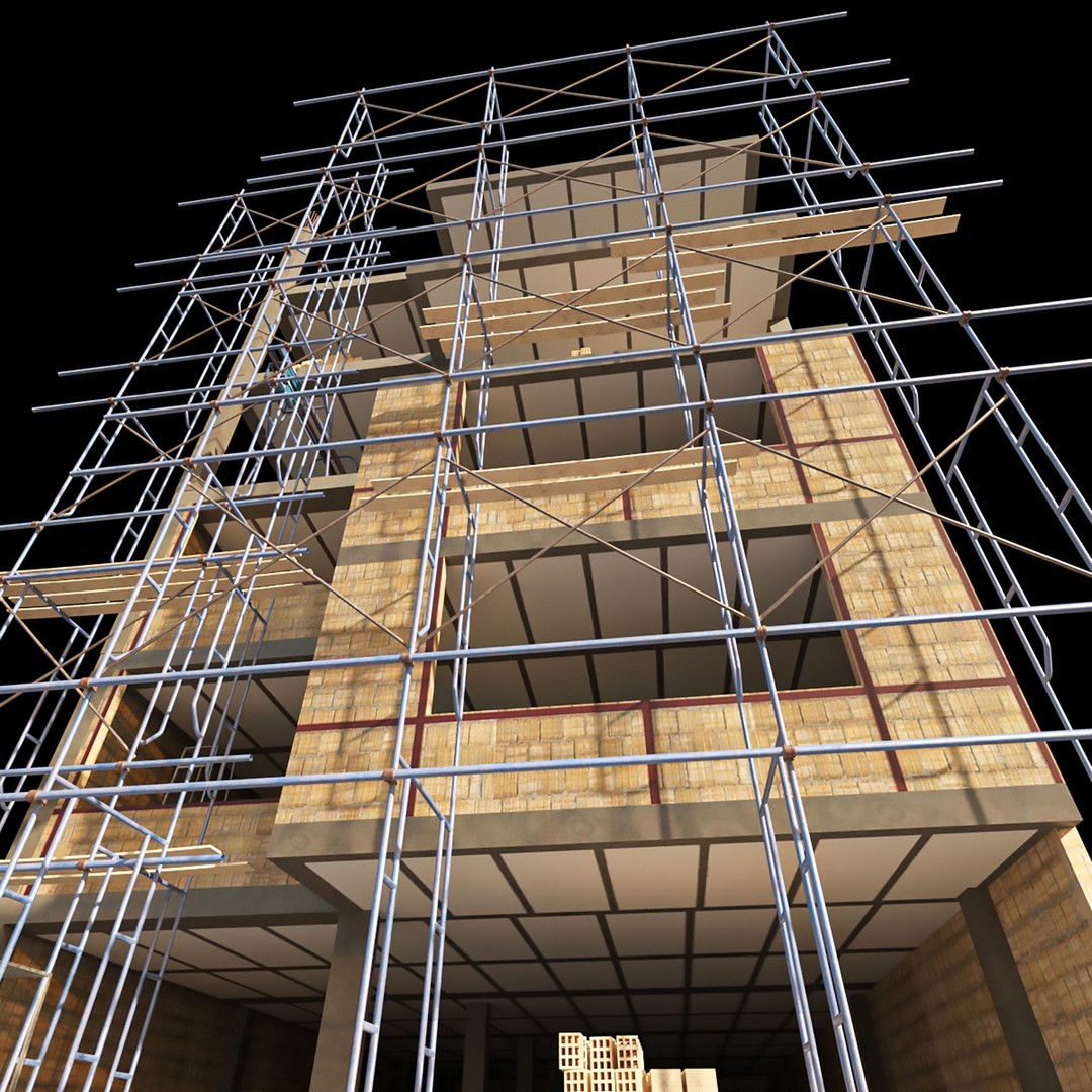 Modular Construction Site 3D Model – Low Poly Game Asset, FBX - View 7