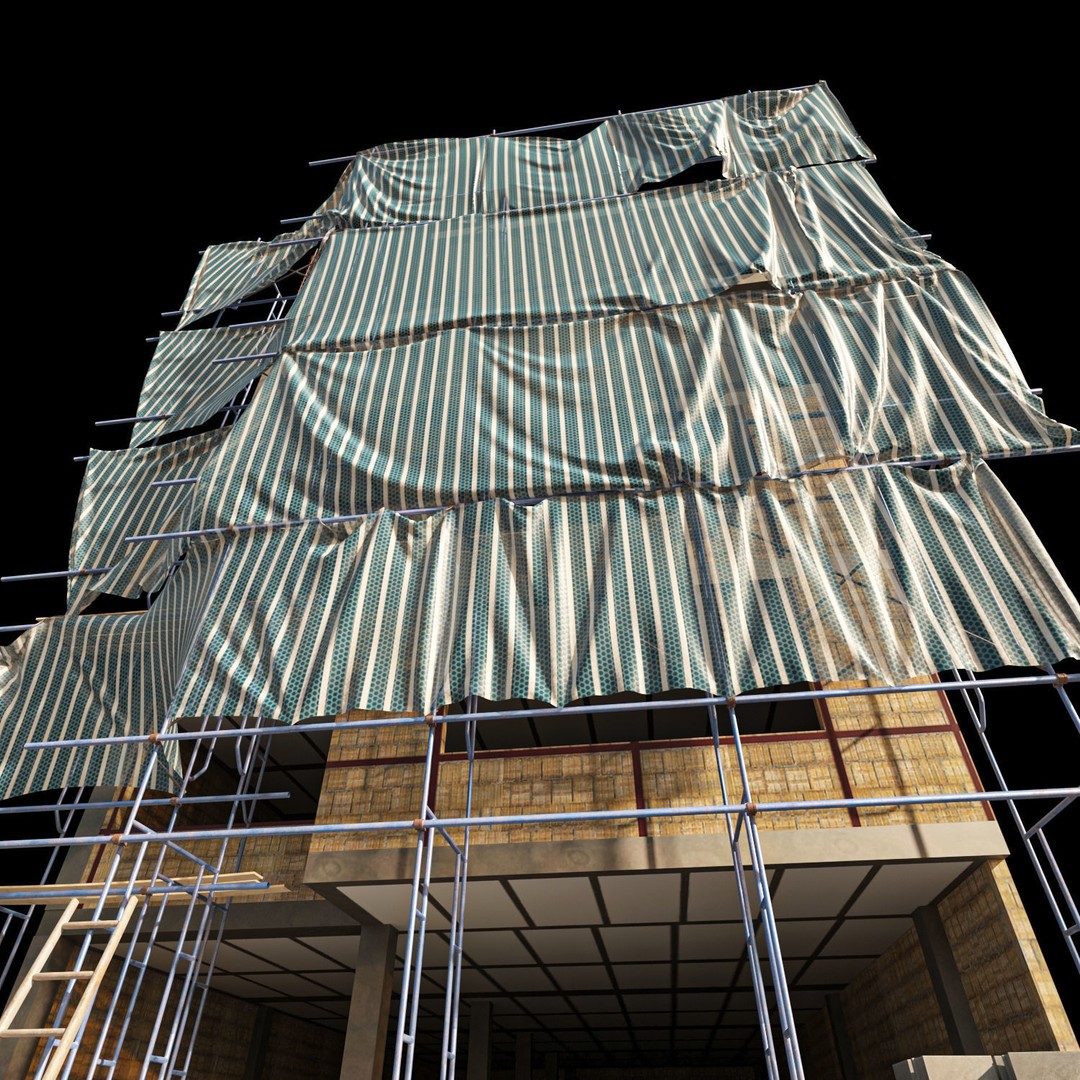 Modular Construction Site 3D Model – Low Poly Game Asset, FBX - View 8