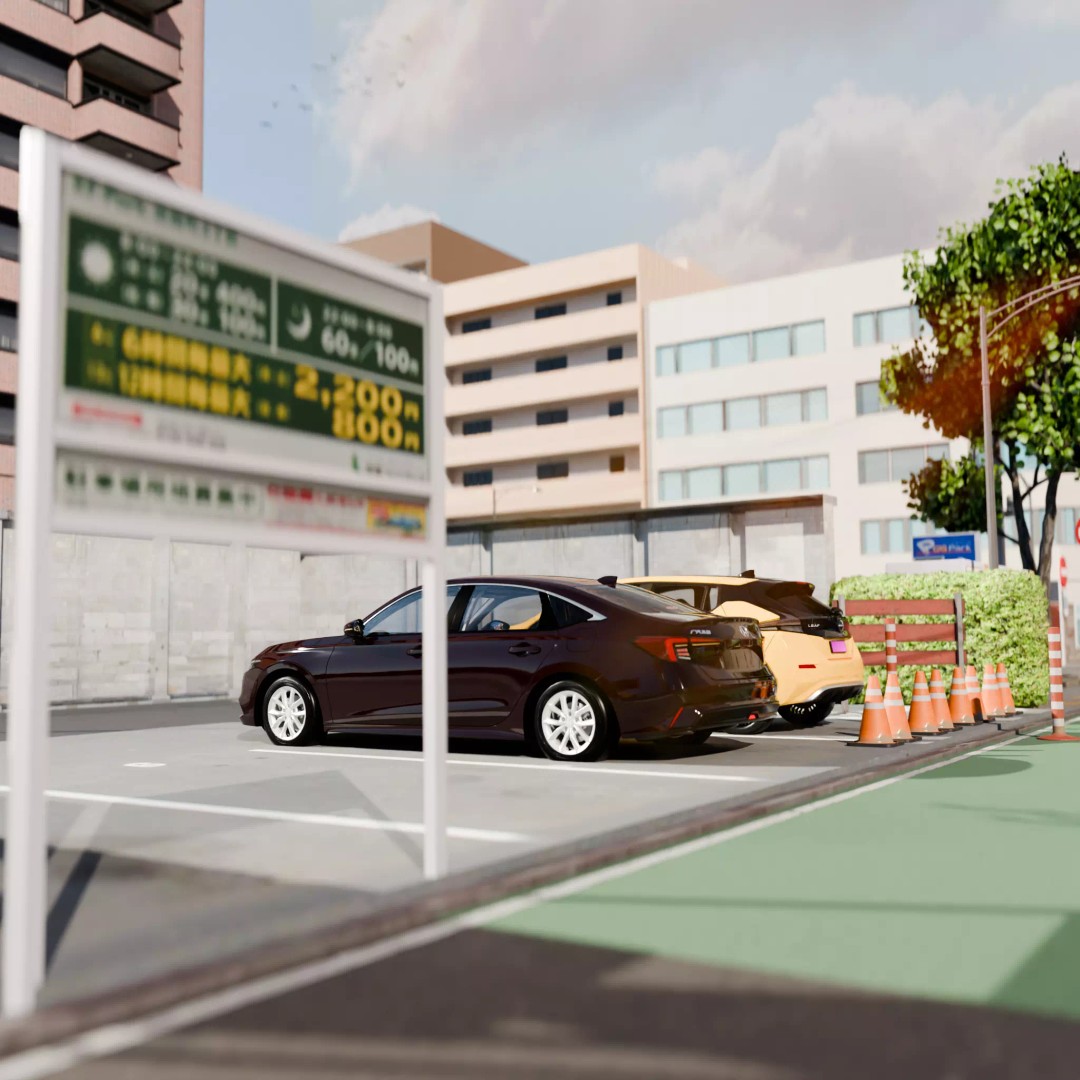 Osaka Cityscape 3D Model – Low Poly PBR Asset, FBX & Blender - View 10