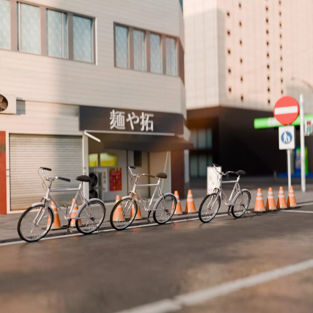 Osaka Cityscape 3D Model – Low Poly PBR Asset, FBX & Blender - View 12