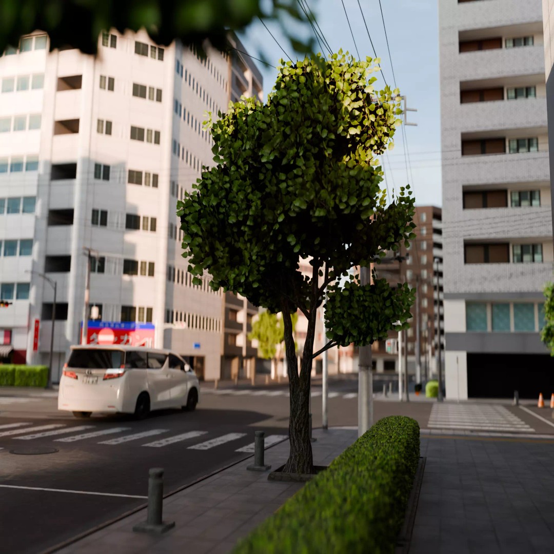 Osaka Cityscape 3D Model – Low Poly PBR Asset, FBX & Blender - View 14