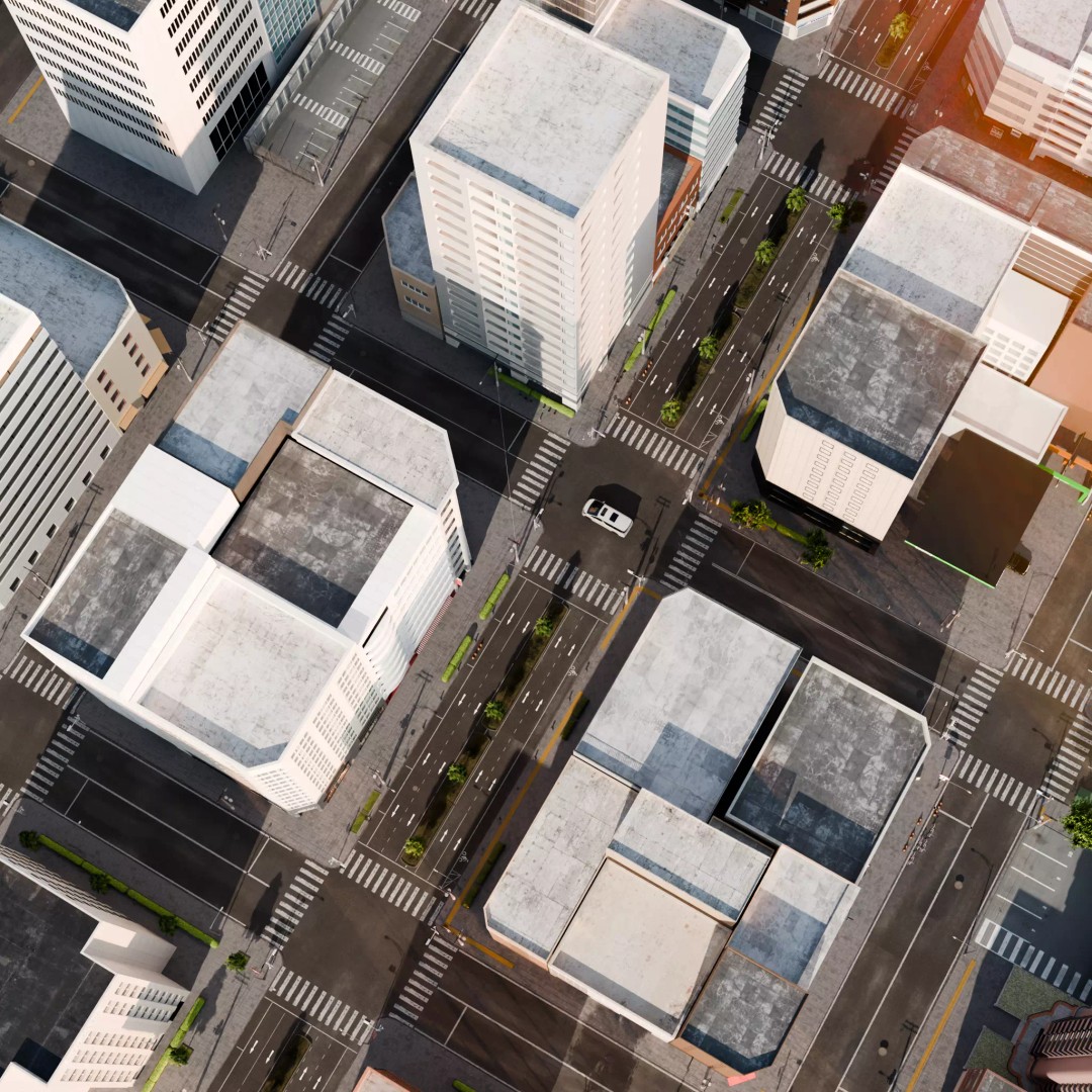 Osaka Cityscape 3D Model – Low Poly PBR Asset, FBX & Blender - View 15