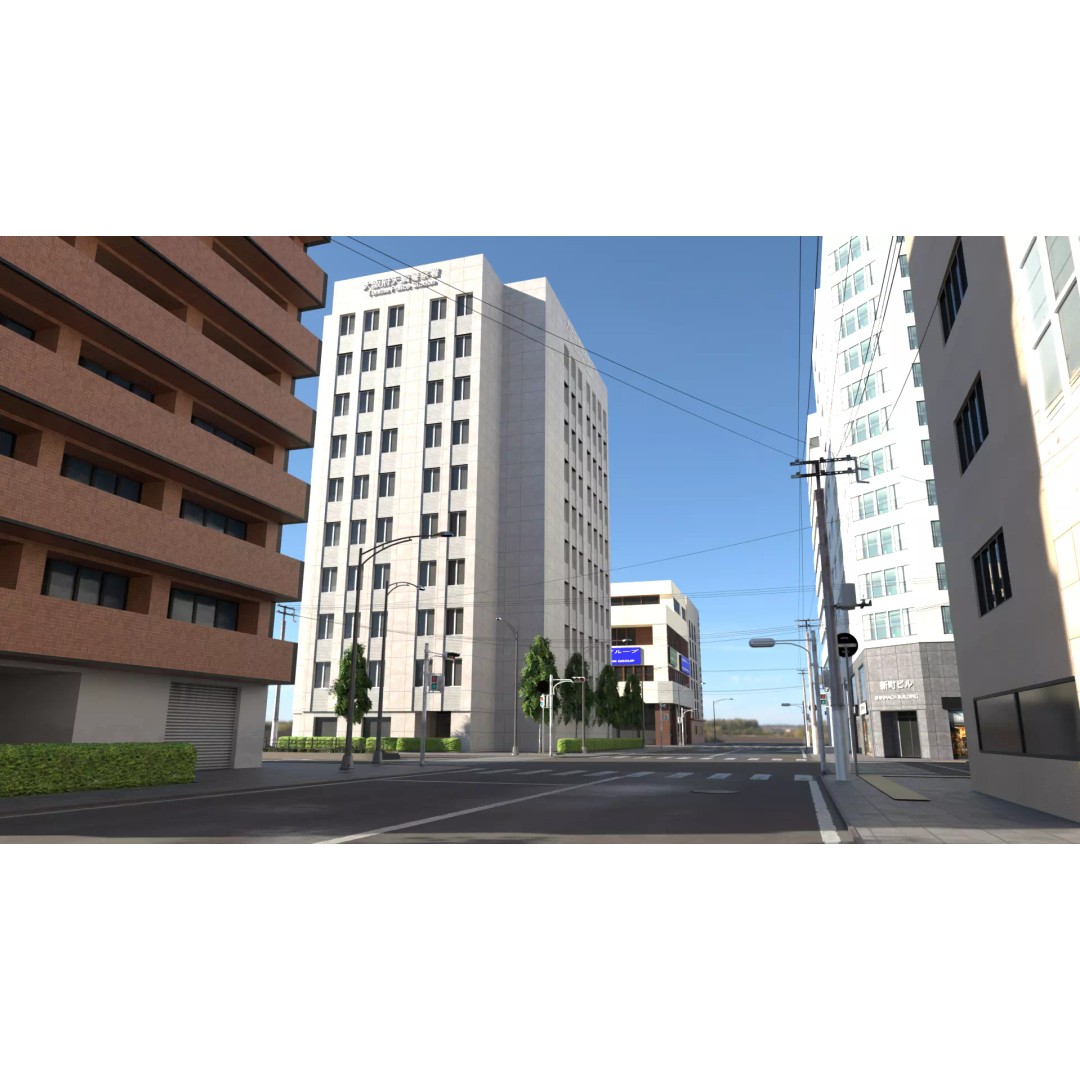 Osaka Cityscape 3D Model – Low Poly PBR Asset, FBX & Blender - View 16