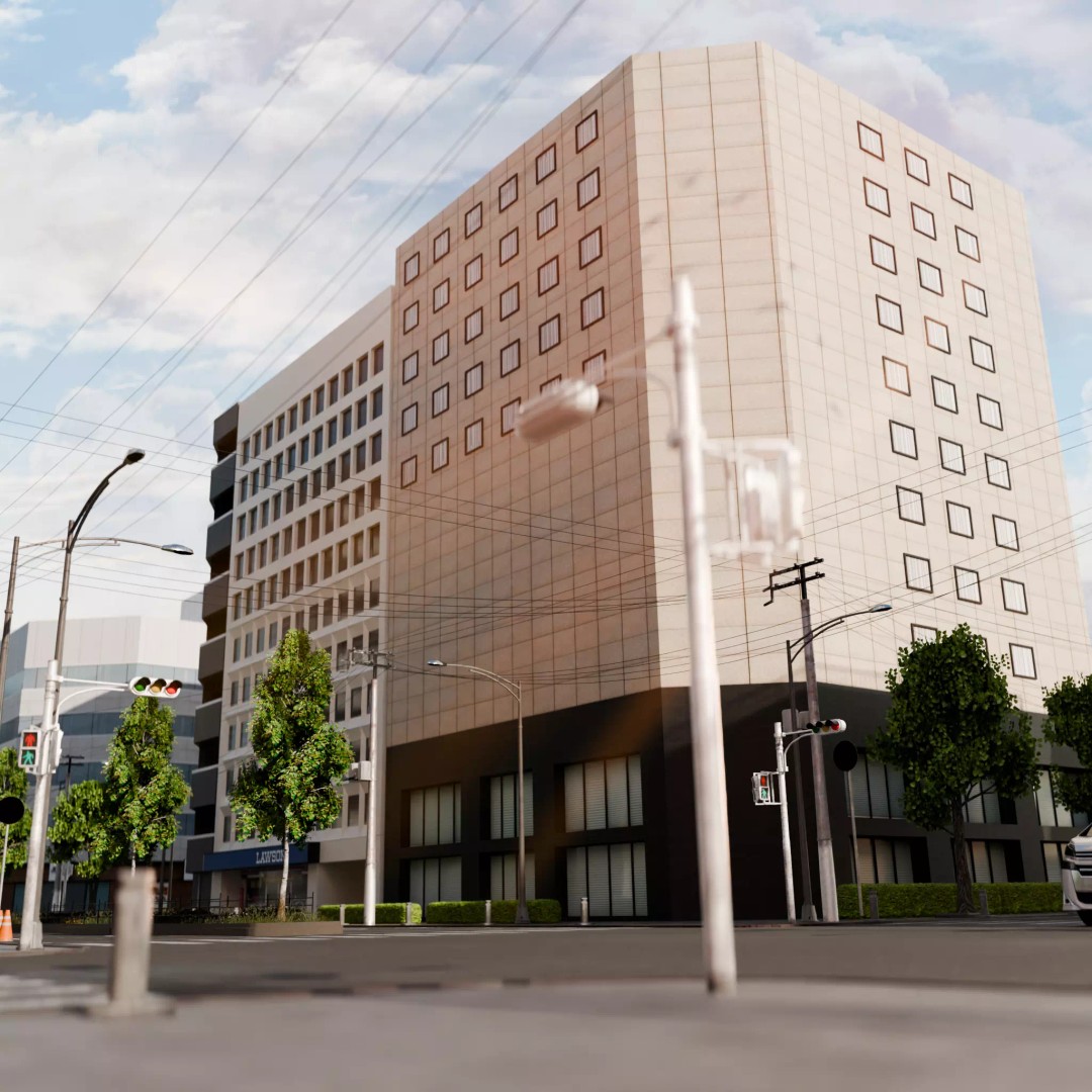 Osaka Cityscape 3D Model – Low Poly PBR Asset, FBX & Blender - View 20