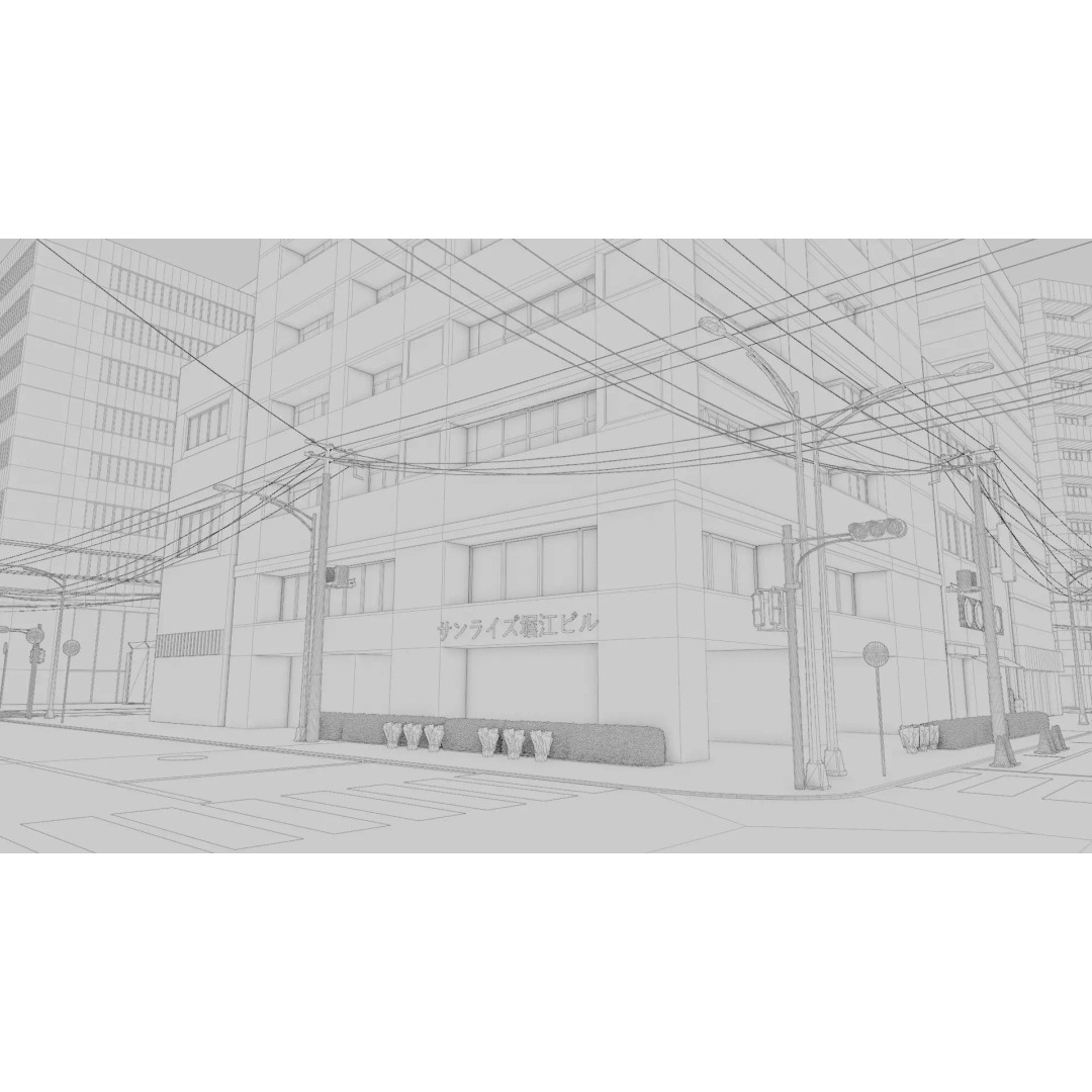 Osaka Cityscape 3D Model – Low Poly PBR Asset, FBX & Blender - View 29