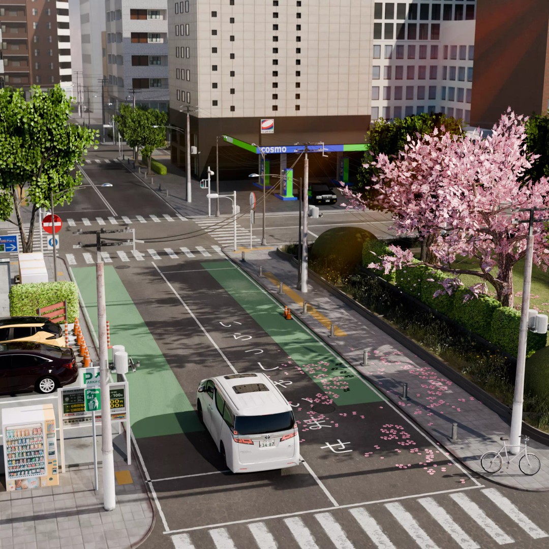 Osaka Cityscape 3D Model – Low Poly PBR Asset, FBX & Blender - View 3