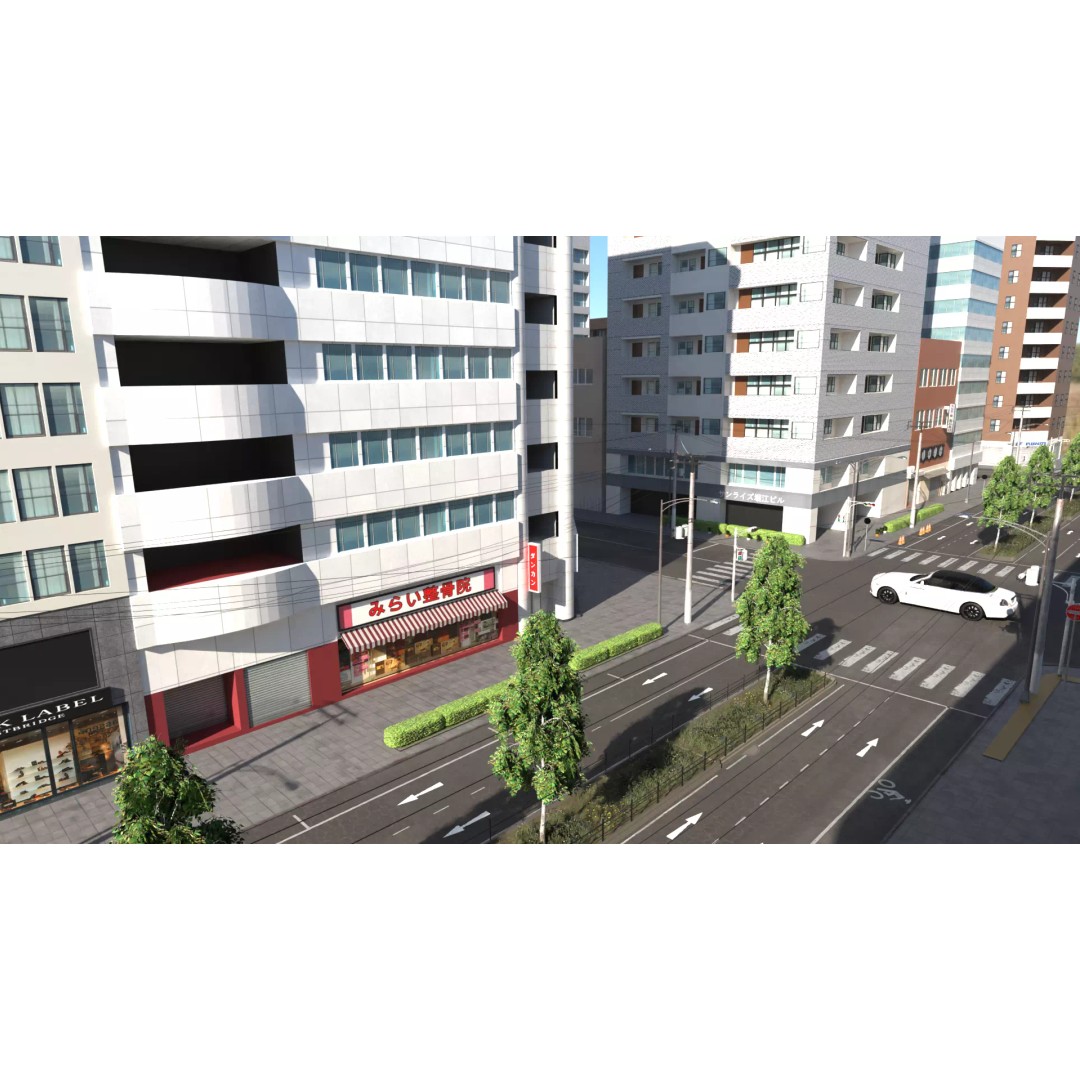 Osaka Cityscape 3D Model – Low Poly PBR Asset, FBX & Blender - View 41