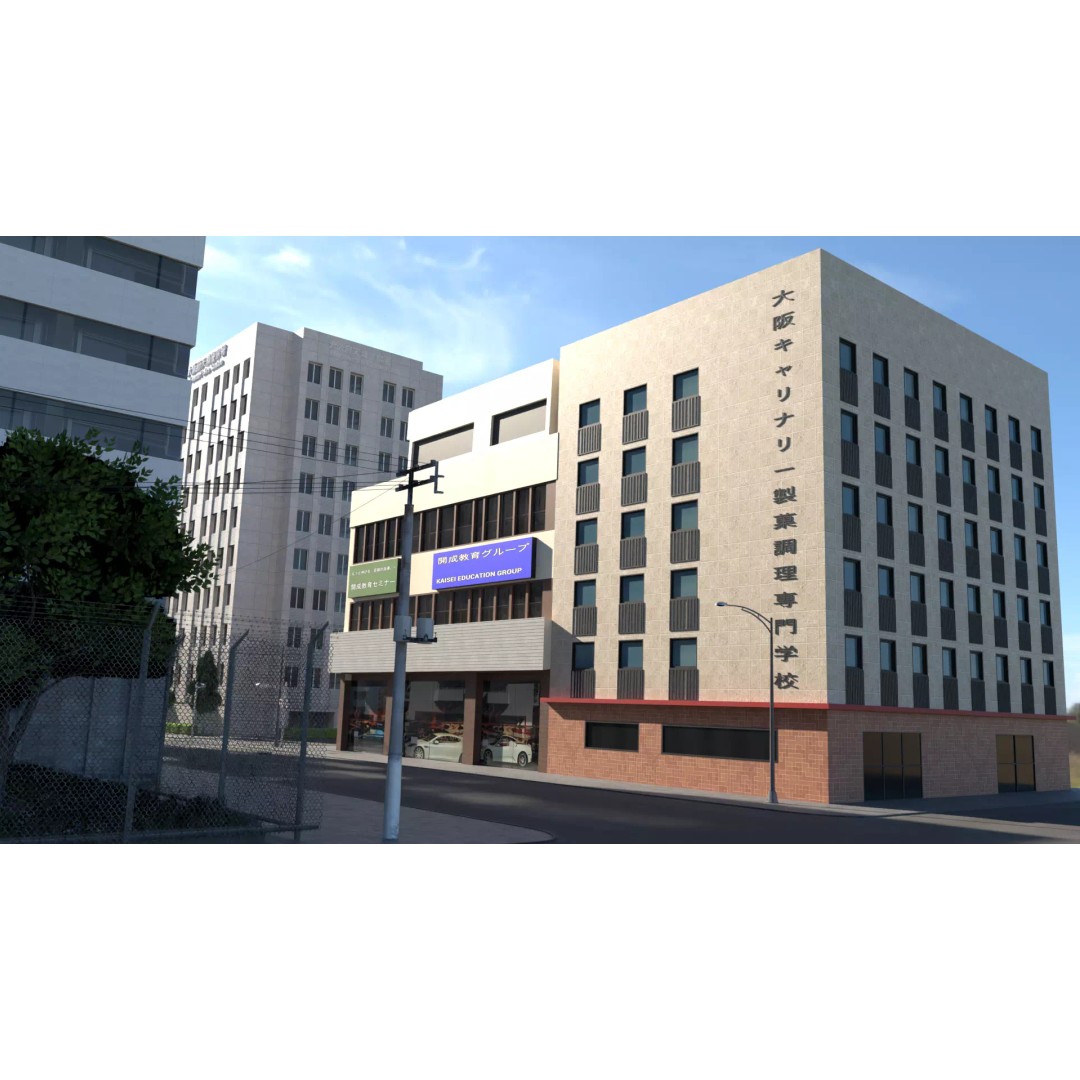 Osaka Cityscape 3D Model – Low Poly PBR Asset, FBX & Blender - View 48