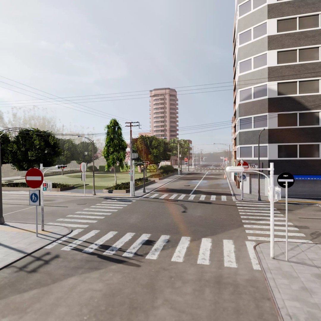 Osaka Cityscape 3D Model – Low Poly PBR Asset, FBX & Blender - View 49