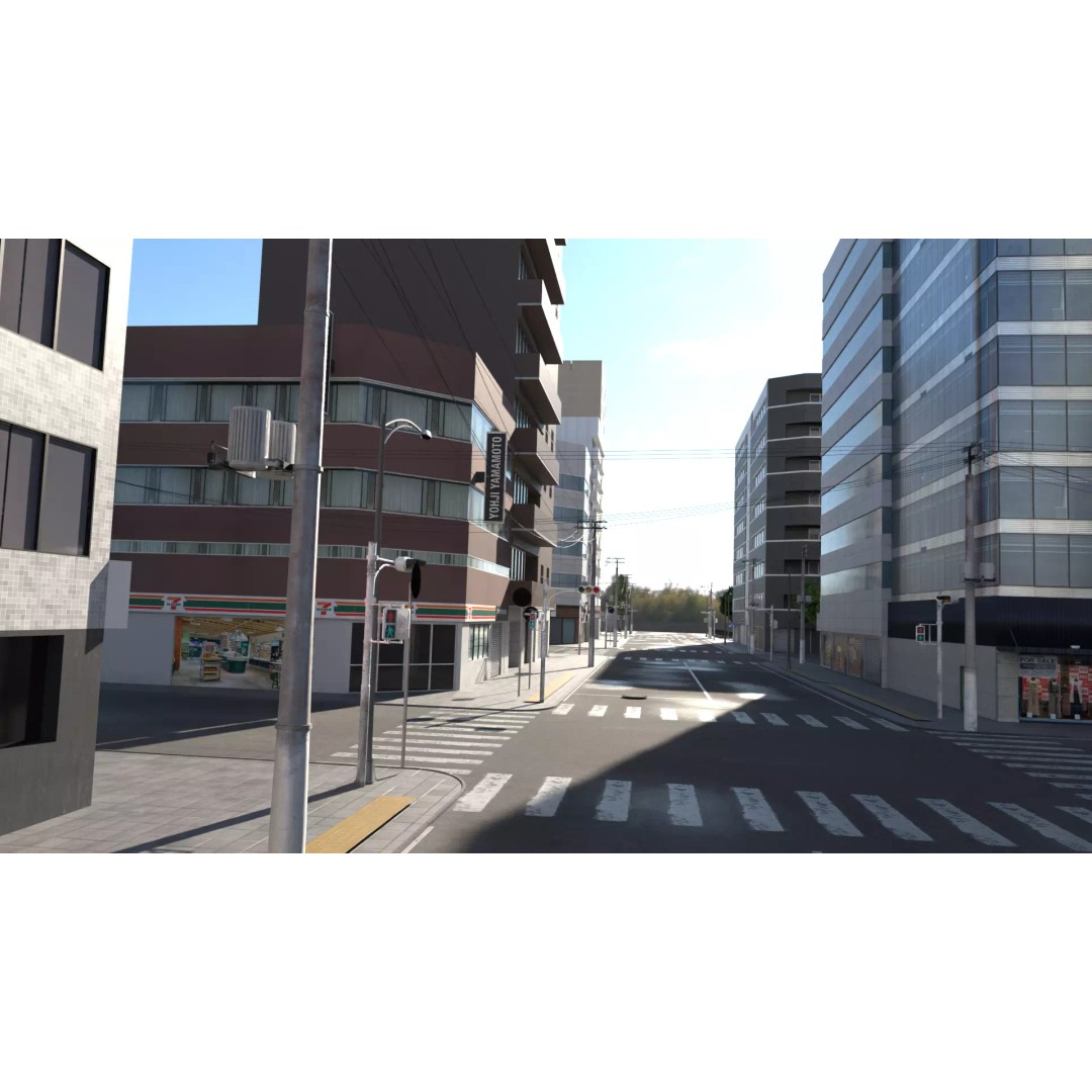 Osaka Cityscape 3D Model – Low Poly PBR Asset, FBX & Blender - View 50