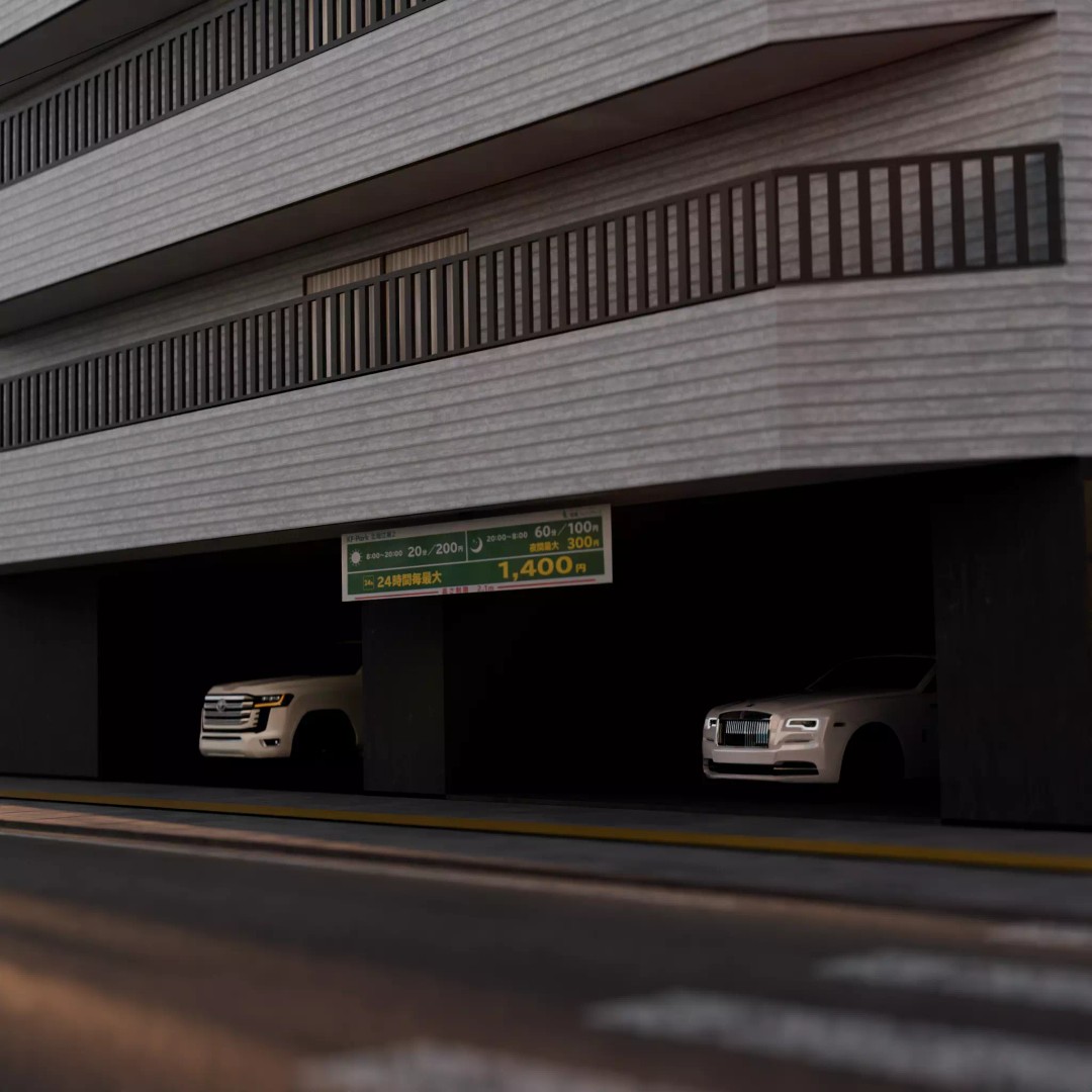 Osaka Cityscape 3D Model – Low Poly PBR Asset, FBX & Blender - View 9
