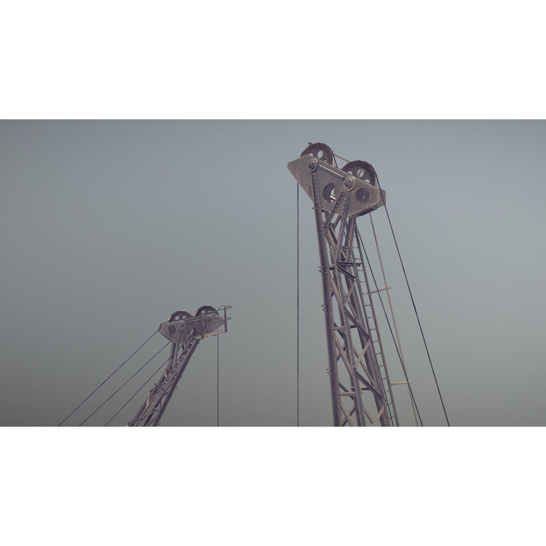 Crane STOTHERT-PITT 3D Model – Low Poly Rigged Asset, PBR Textures - View 17
