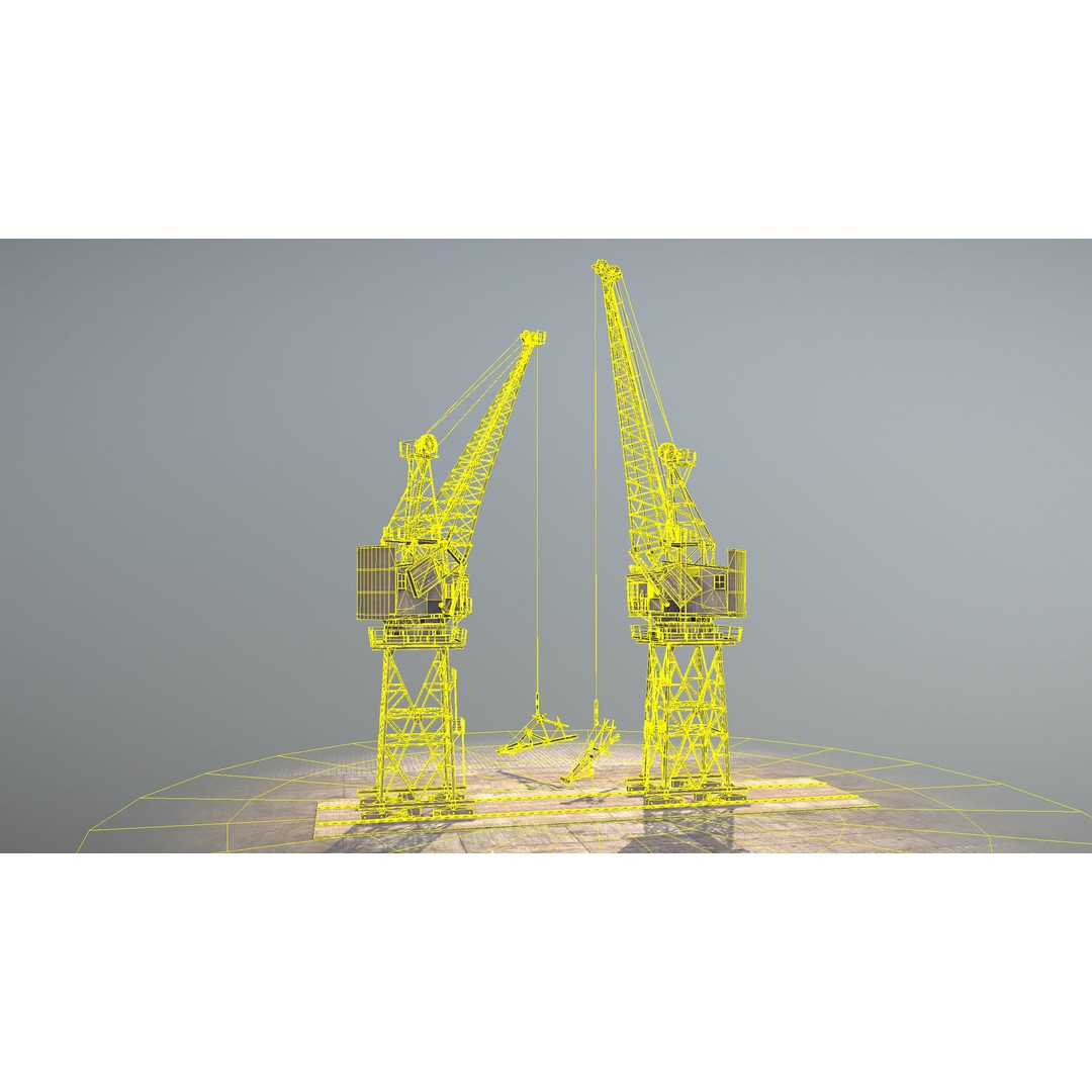 Crane STOTHERT-PITT 3D Model – Low Poly Rigged Asset, PBR Textures - View 18