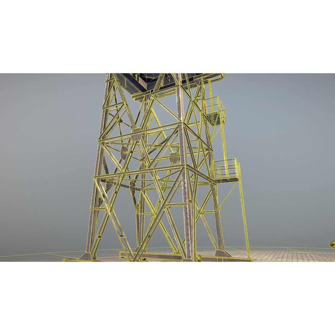 Crane STOTHERT-PITT 3D Model – Low Poly Rigged Asset, PBR Textures - View 19