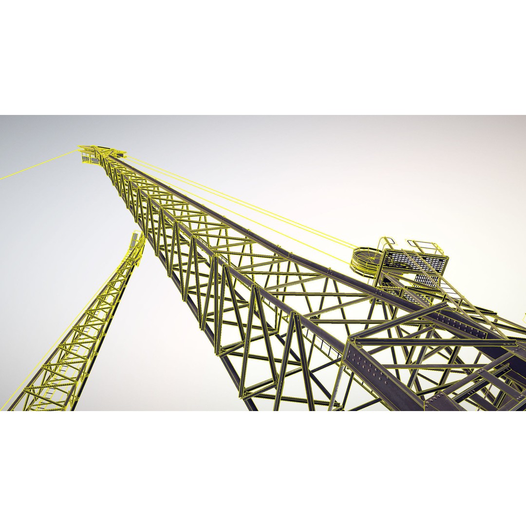 Crane STOTHERT-PITT 3D Model – Low Poly Rigged Asset, PBR Textures - View 21