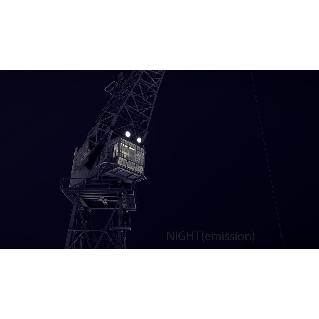 Crane STOTHERT-PITT 3D Model – Low Poly Rigged Asset, PBR Textures - View 30