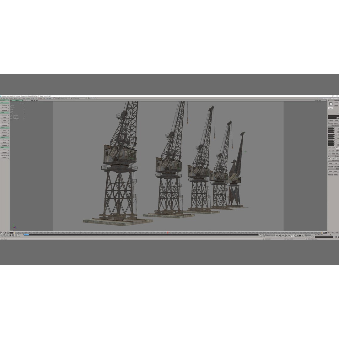 Crane STOTHERT-PITT 3D Model – Low Poly Rigged Asset, PBR Textures - View 32