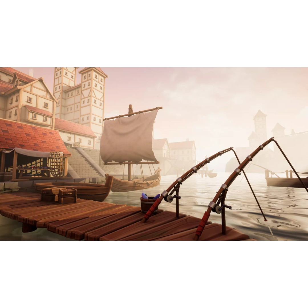 Medieval Port City 3D Model – Low Poly Modular Environment, FBX - View 2