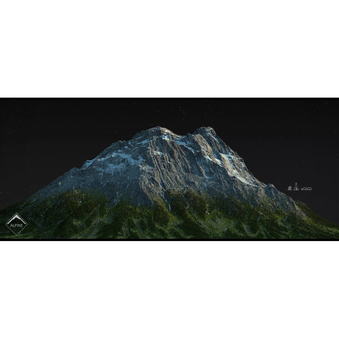 Alpine Mountains 3D Model – Game Ready Landscape Pack with PBR Textures - View 11