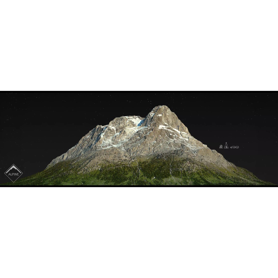 Alpine Mountains 3D Model – Game Ready Landscape Pack with PBR Textures - View 14