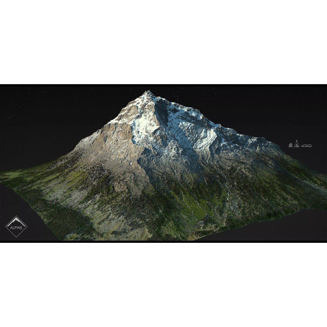 Alpine Mountains 3D Model – Game Ready Landscape Pack with PBR Textures - View 18