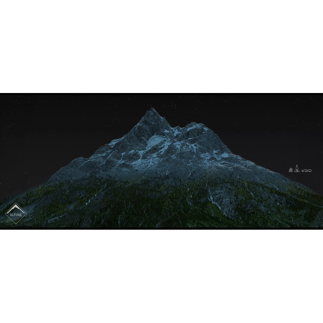 Alpine Mountains 3D Model – Game Ready Landscape Pack with PBR Textures - View 3