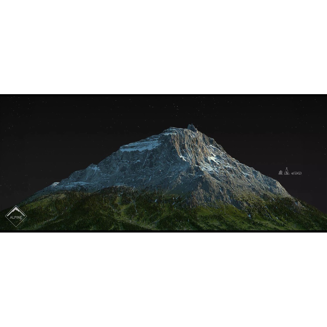 Alpine Mountains 3D Model – Game Ready Landscape Pack with PBR Textures - View 8