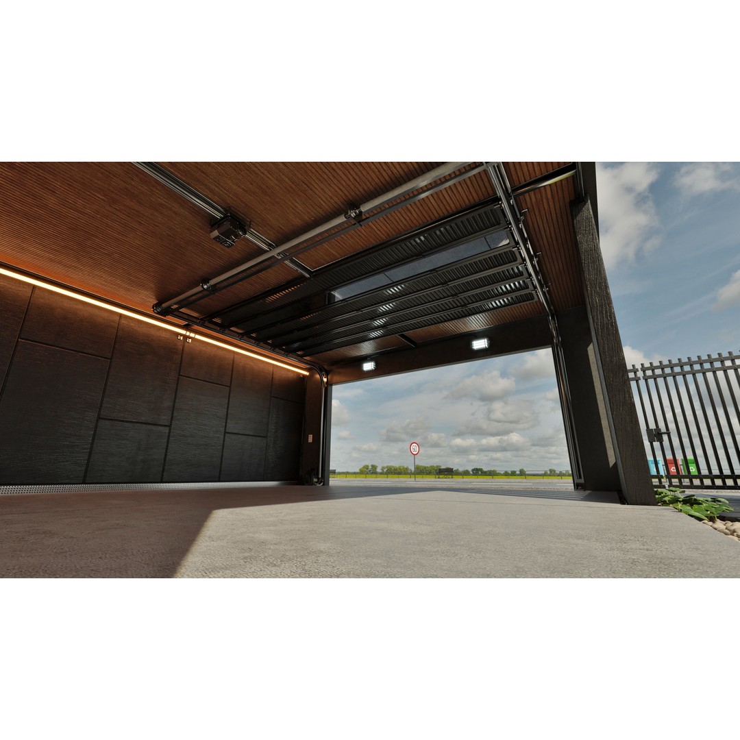 Modern Garage 3D Model – High Poly Interior Asset, Blender - View 3
