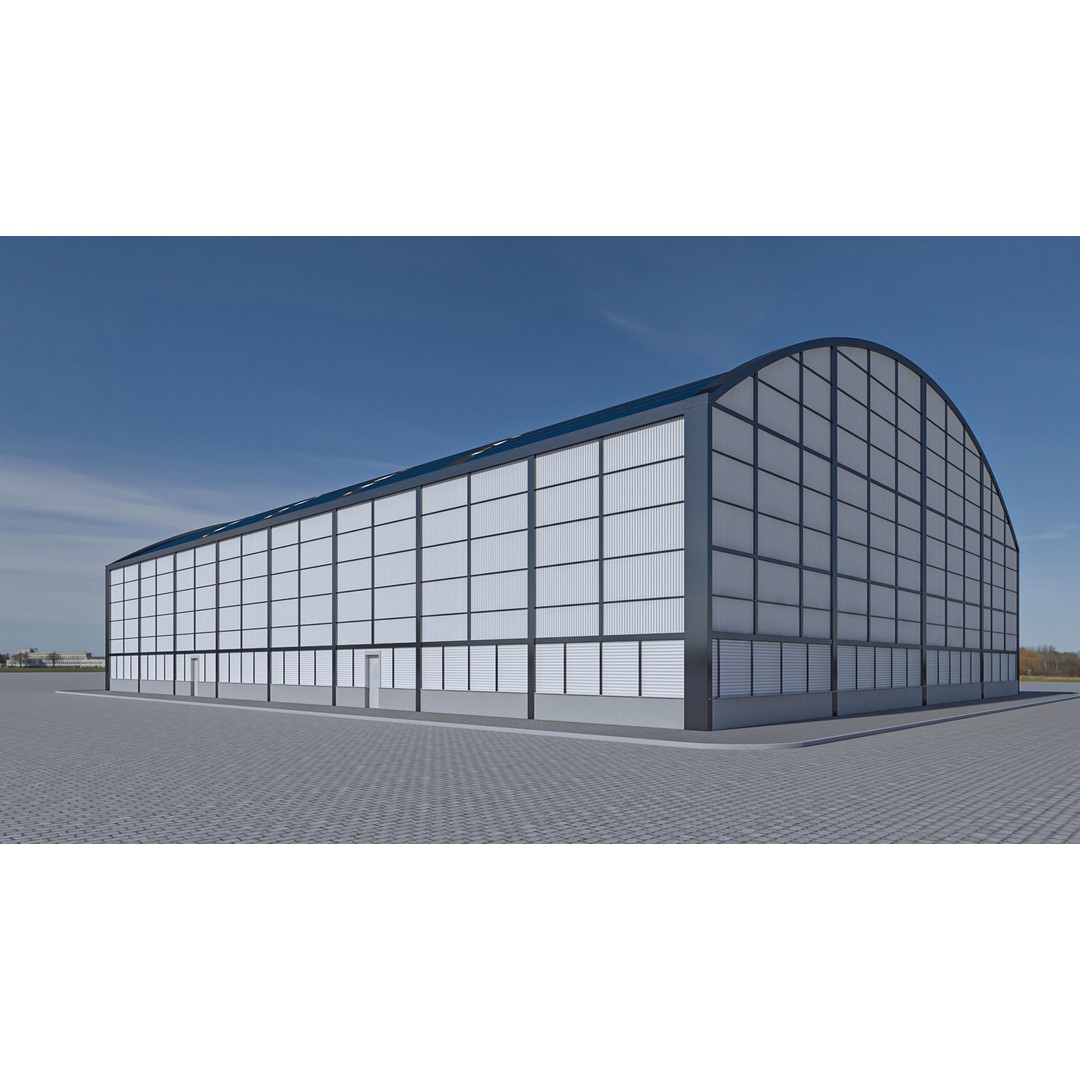 Warehouse 3D Model – Detailed Industrial Building with Textures - View 10